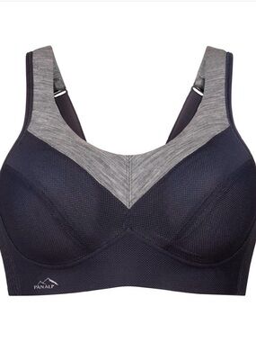 NWT Anita PanAlp Wool Firm Support Softcup Sports Bra- Black/Melange 36 G $99